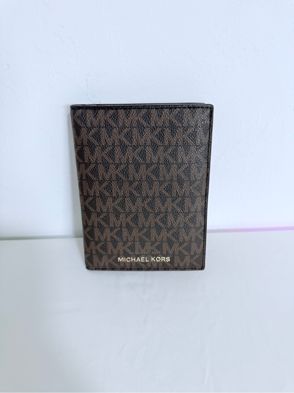 Michael Kors Brown and Dark Brown Monogram Wallet